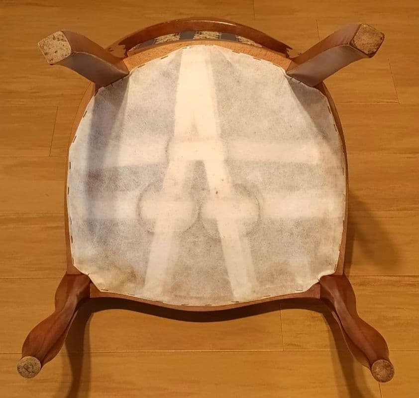 イタリア高級アンティーク調家具 ダイニングチェア リビングチェア 猫脚 A