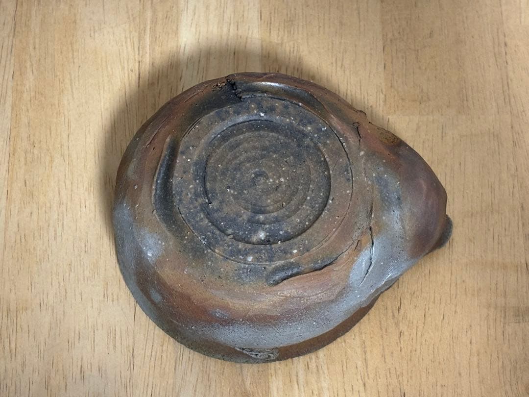 74.備前焼 宝瓶 登り窯 梅 手びねり 急須