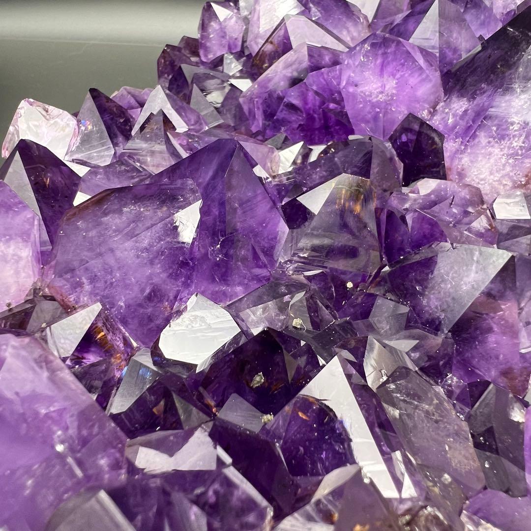 ✳️✨最高峰の濃紫ハイパワー✨極大結晶 レインボー アメジストクラスター 天然石