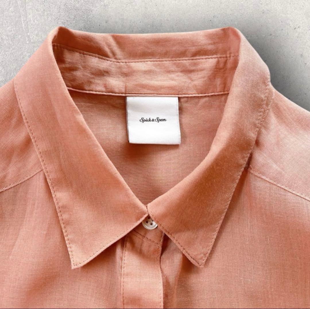 12時まで値下げ‼️未使用タグ付✨スピックアンドスパンラミーチュニックシャツリネン