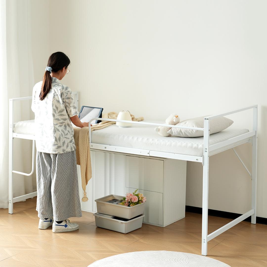人気再入荷！【高さ110cm】ロフトベッド 耐震 ベッド 一人暮らし　WHITE