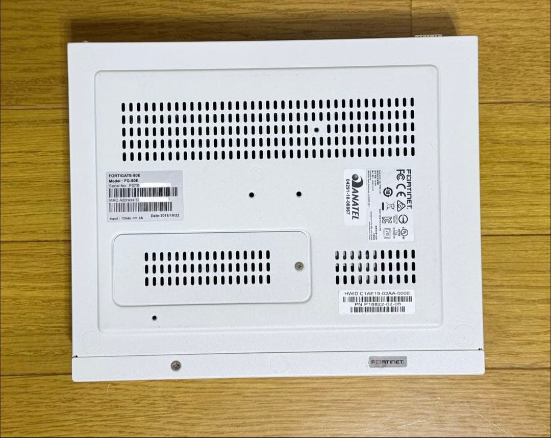 FORTINET FORTIGATE-80E(ライセンス切れ)【v7.4.9】②