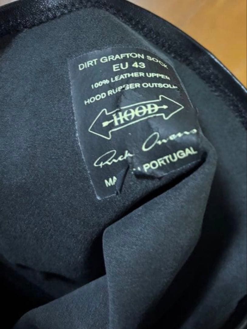 Rick Owens x HOOD rubber outsole ブーツ