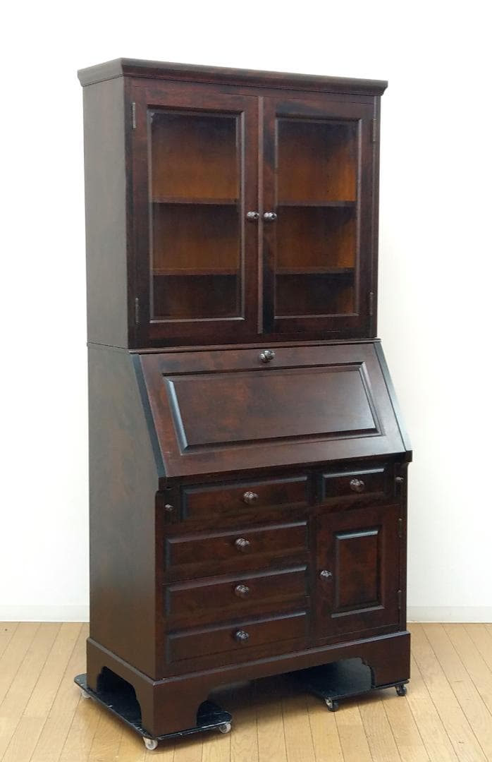 北海道民芸家具(クラレインテリア) 木製 カバ材 無垢 ライティング ビューロー