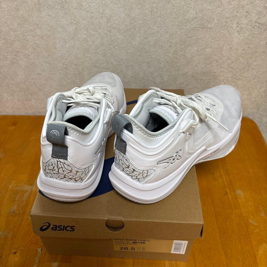 シューズ(男性用) NOVA SURGE LOW2 asics 26.5 US8.5 white