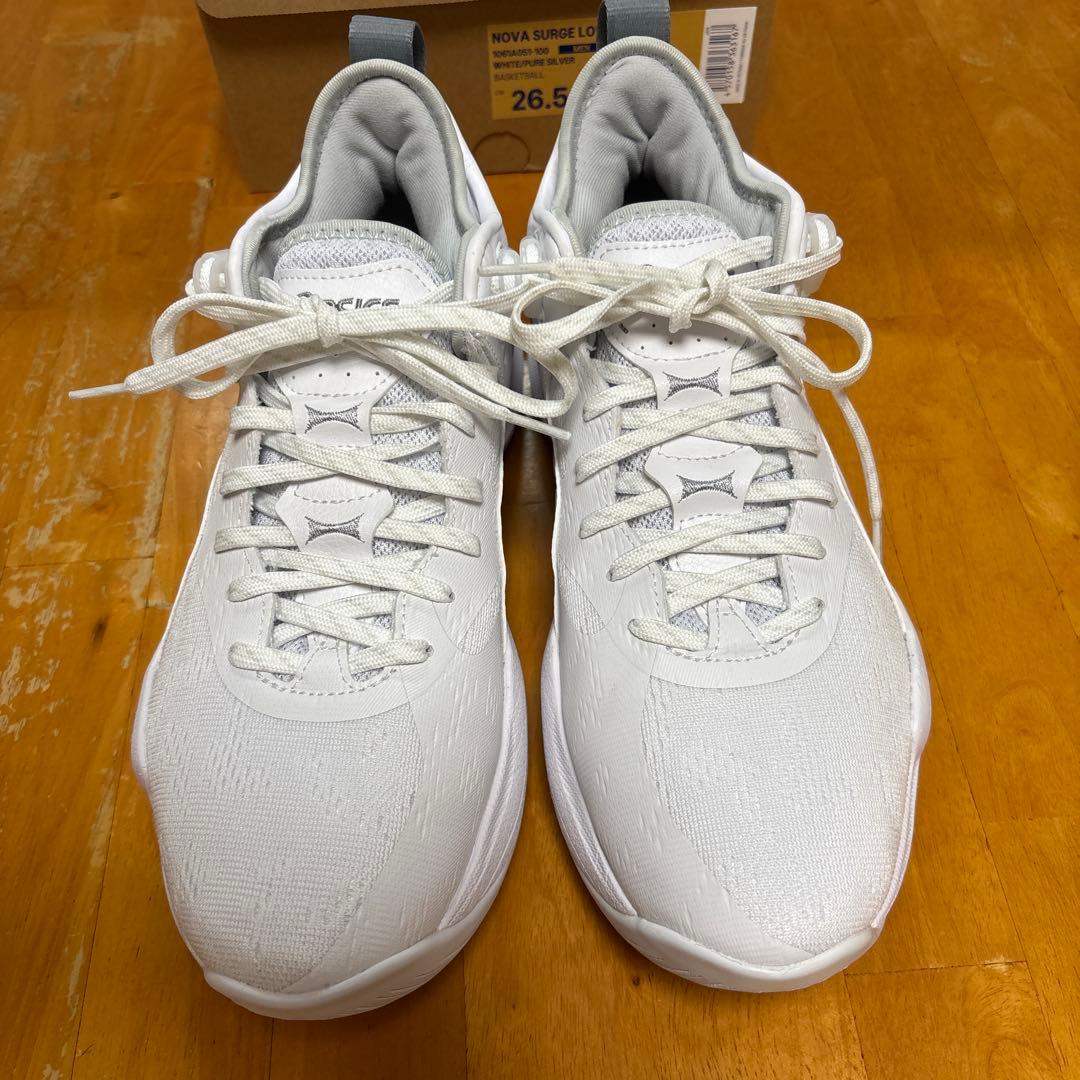 シューズ(男性用) NOVA SURGE LOW2 asics 26.5 US8.5 white