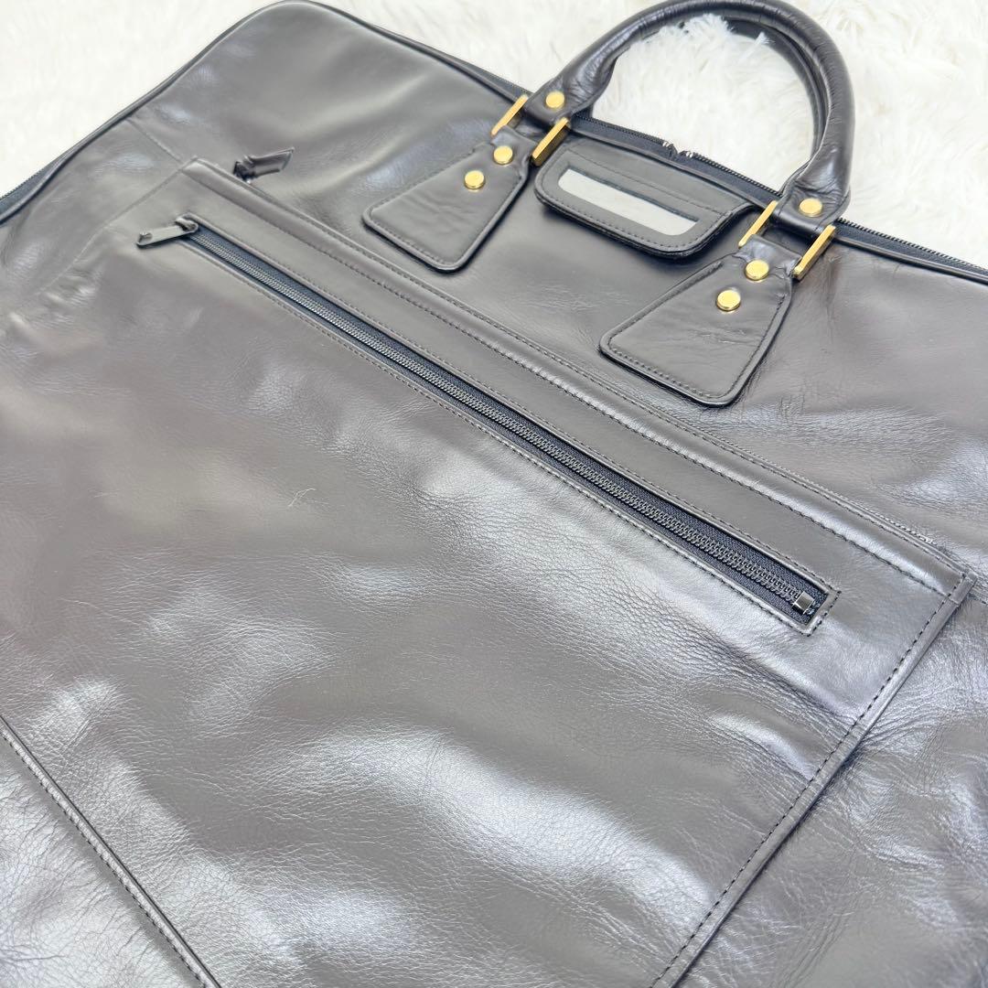 【入手困難】日本製 ガーメントバッグ 本革 オールレザー ブラック