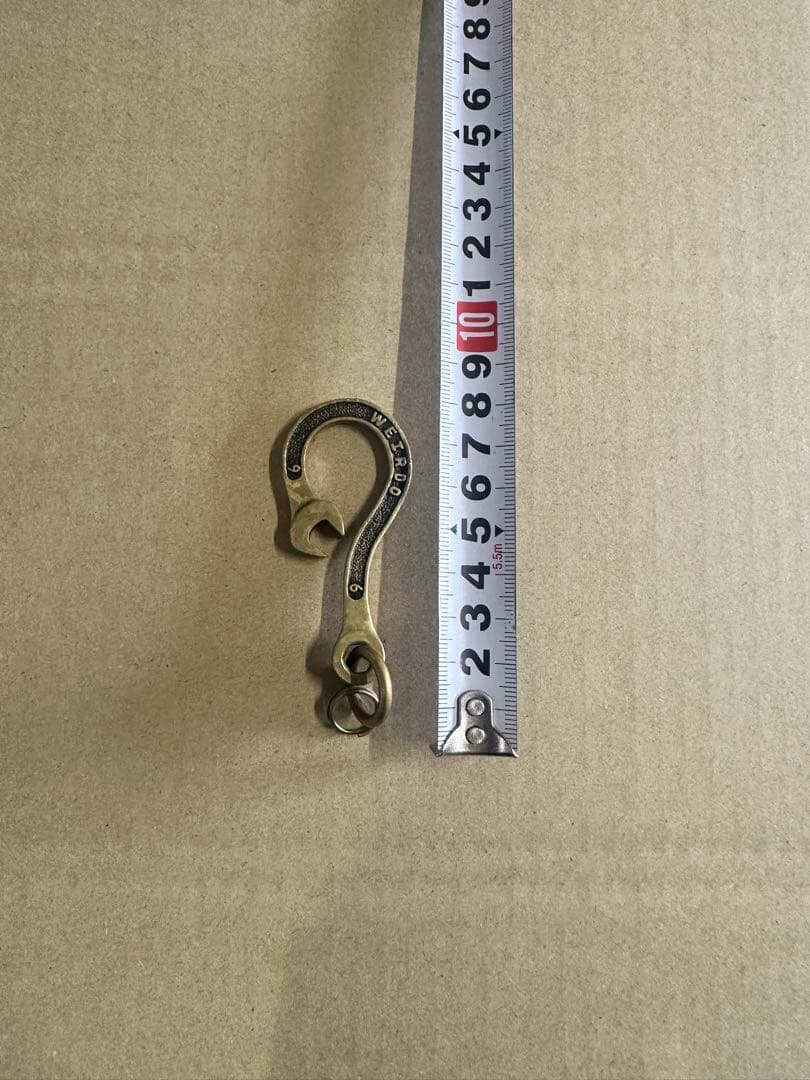 【WEIRDO】真鍮製 スパナ型キーホルダー カラビナ