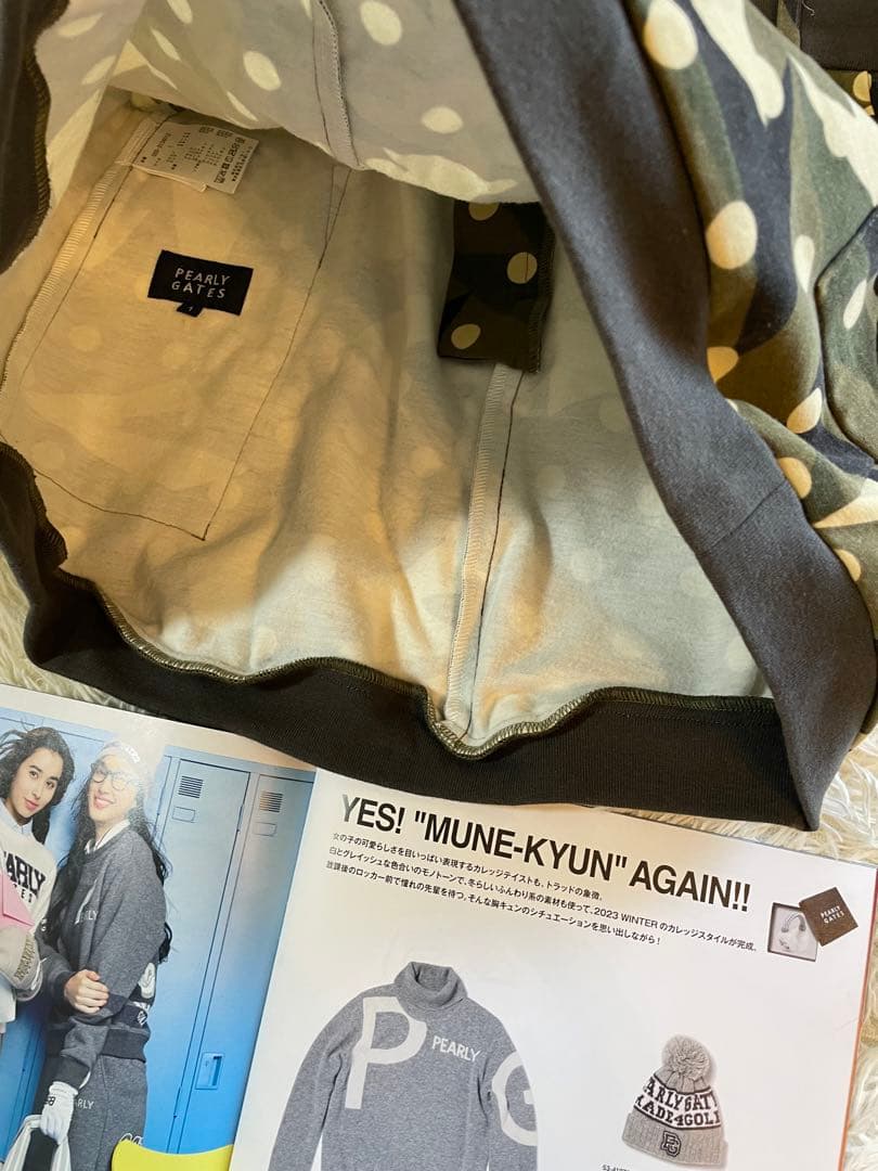 PEARLY GATES ラグウォーム カモ柄ドットスカートサイズ1