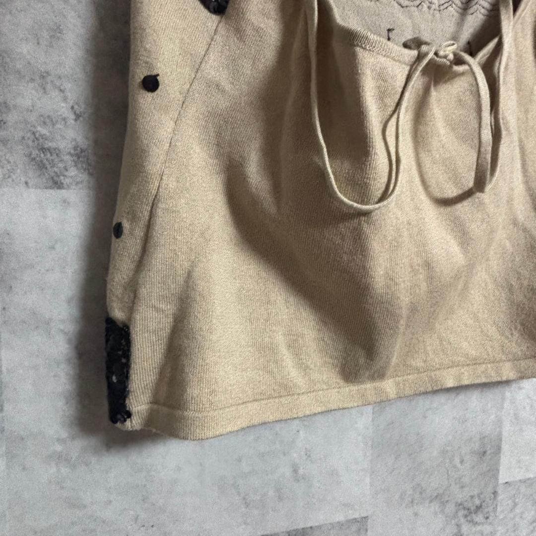 VALENTINO スパンコール　ニット　キャミソール　ホルターネック M191