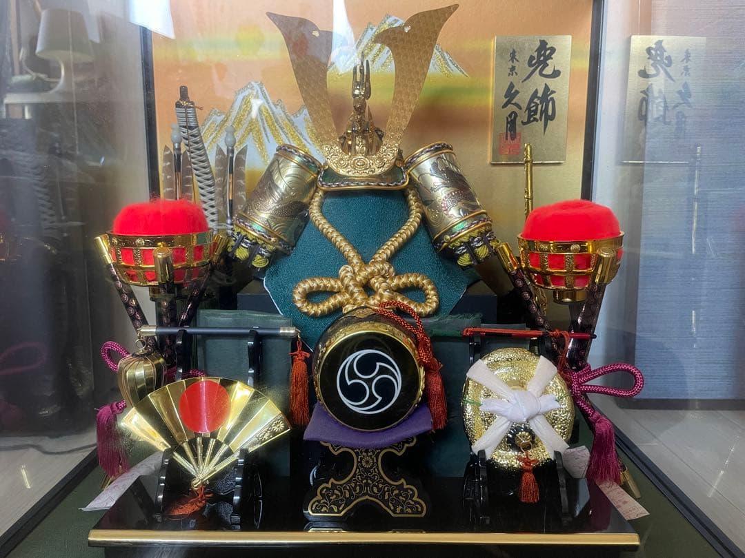 久月 兜飾り オルゴール付き