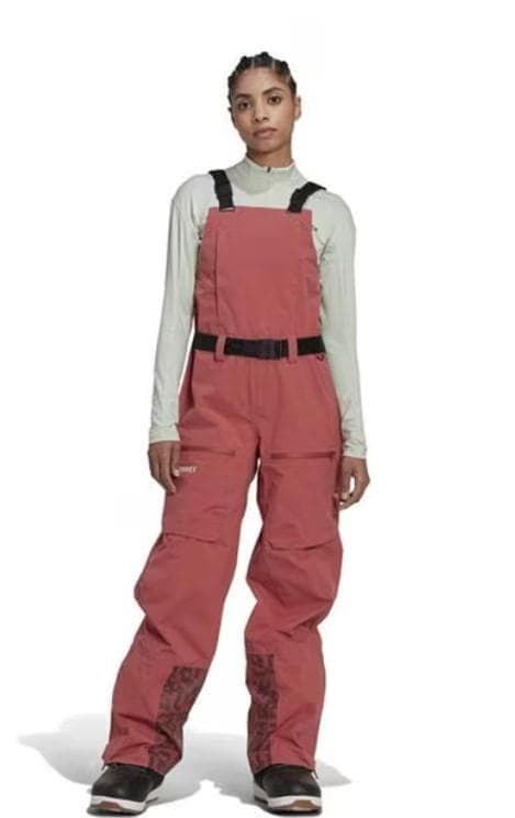 アディダス　スノー　ビブパンツ　ゴアテックス　スノーボードウェア　M　ピンク系