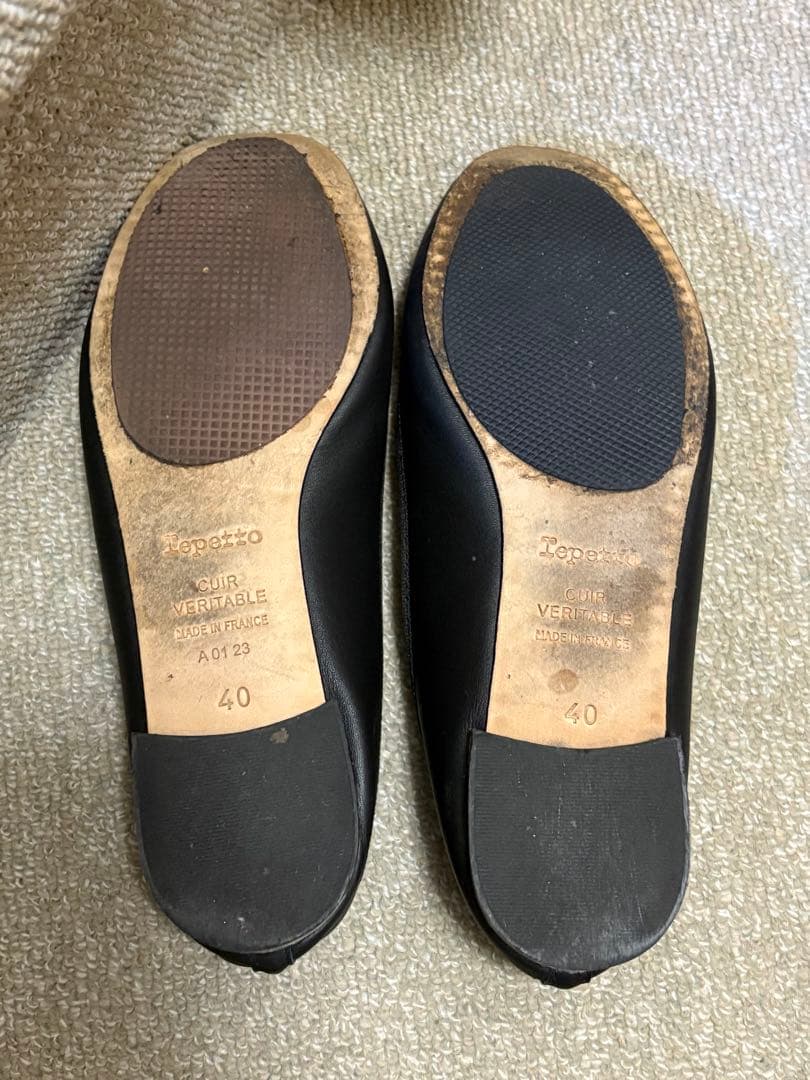 Repetto ブラック バレエシューズ　サイズ40
