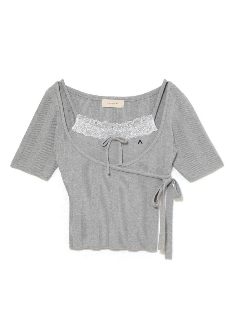 ANDMARY Cachecoeur lace set tops グレー