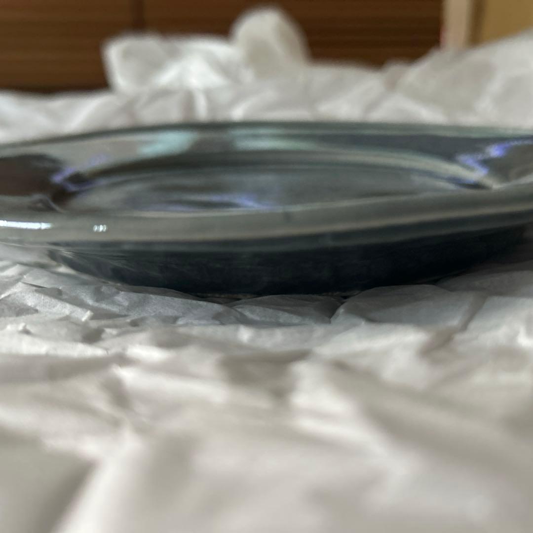 【新品未使用】大沼道行さん 水色リム皿 2枚セット①