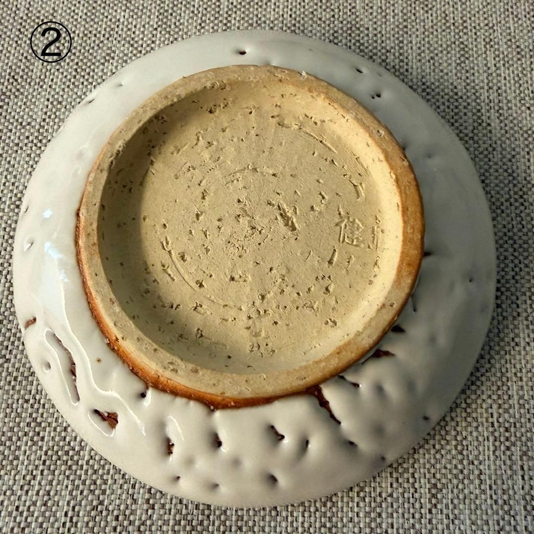 萩焼　風来坊窯　小松健　白萩　白釉　コーヒーカップ＆ソーサー　2客