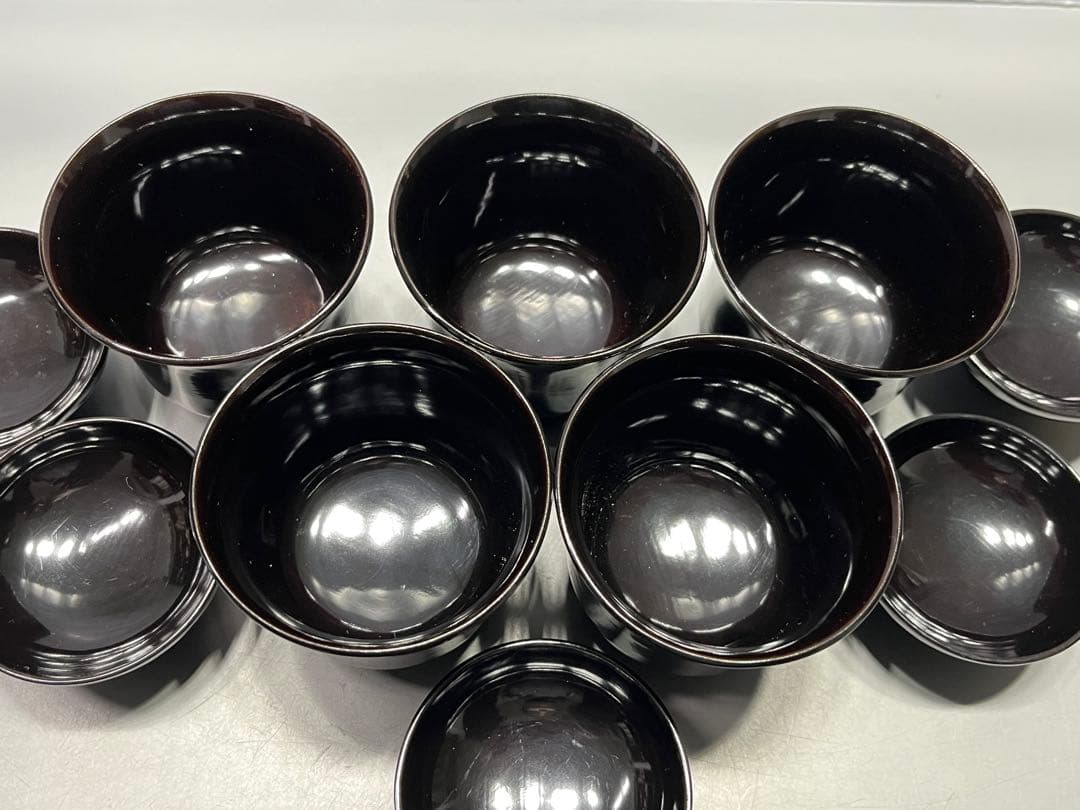 輪島塗　蔦鈴虫　蒔絵　小吸物椀　五客　木製