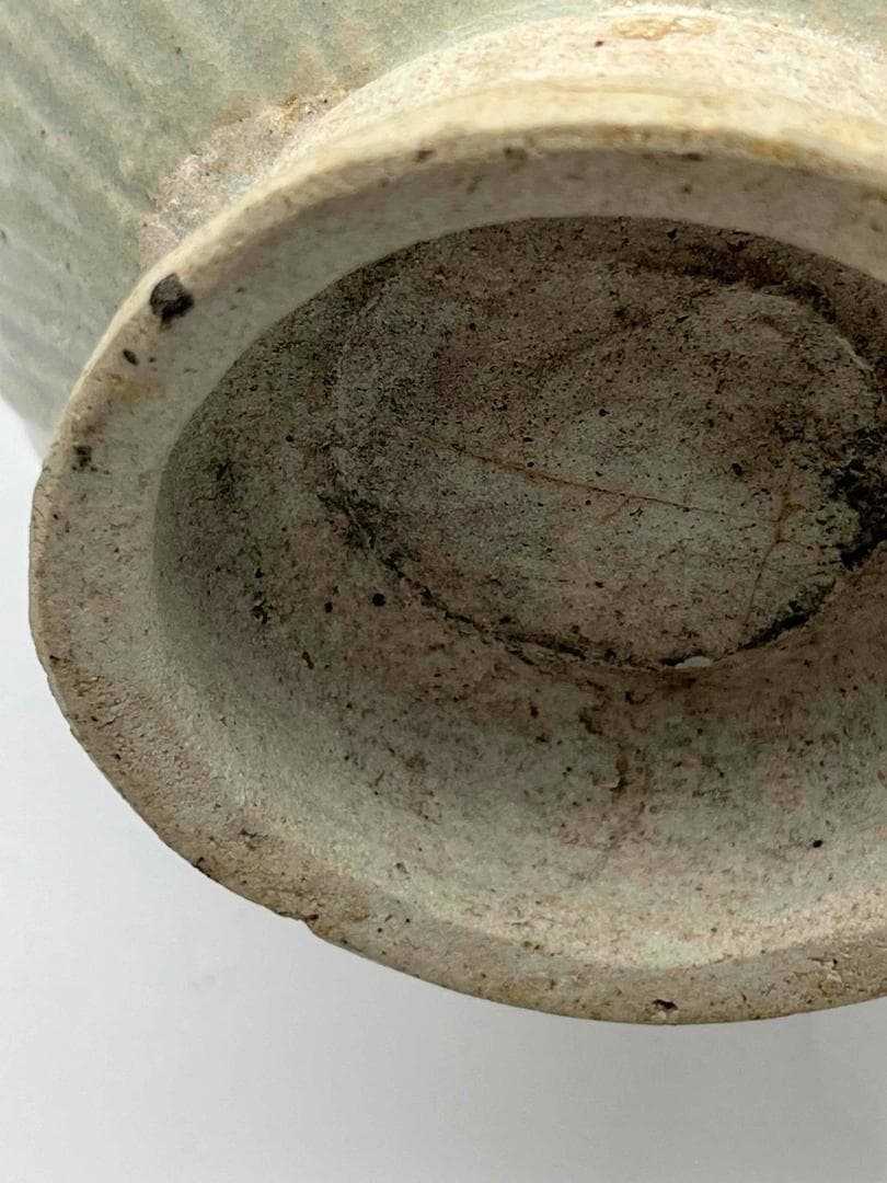 北宋時代　青白磁刻花牡丹文双耳瓶　景徳鎮　影青　唐物　古賞物(E-76)