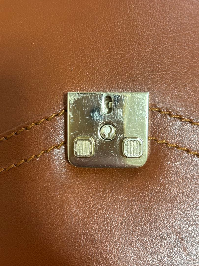 LANCELランセル ブラウンレザー ビジネスバッグ