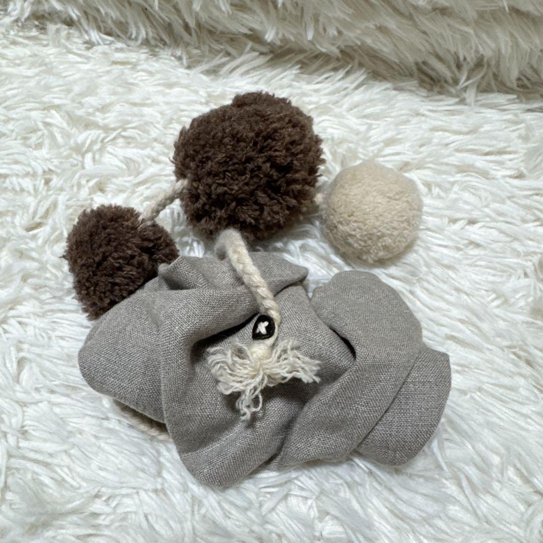 超希少！ 美品✨ エバゴス かごバッグ 紅藤 鏡付き ウール 被せハンドル