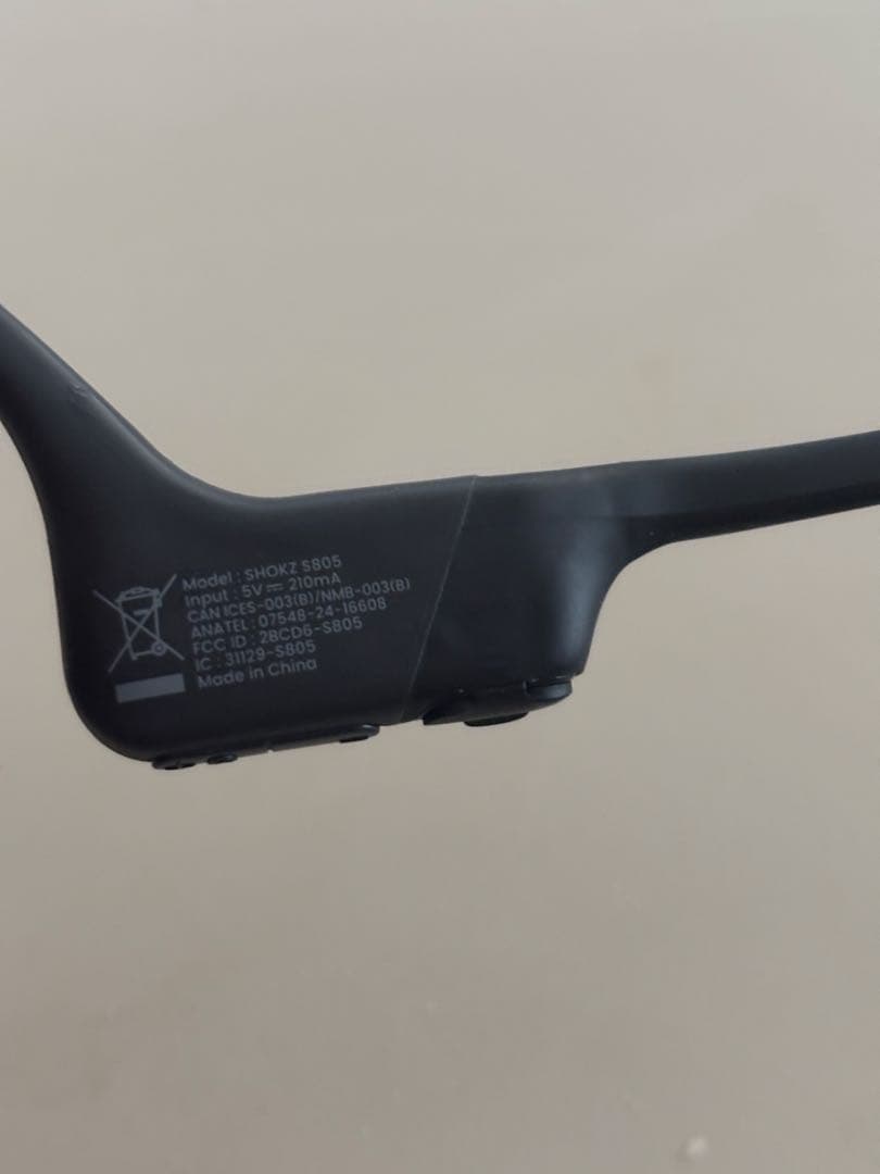 SHOKZ 骨伝導イヤホン ブラック s 805 黒