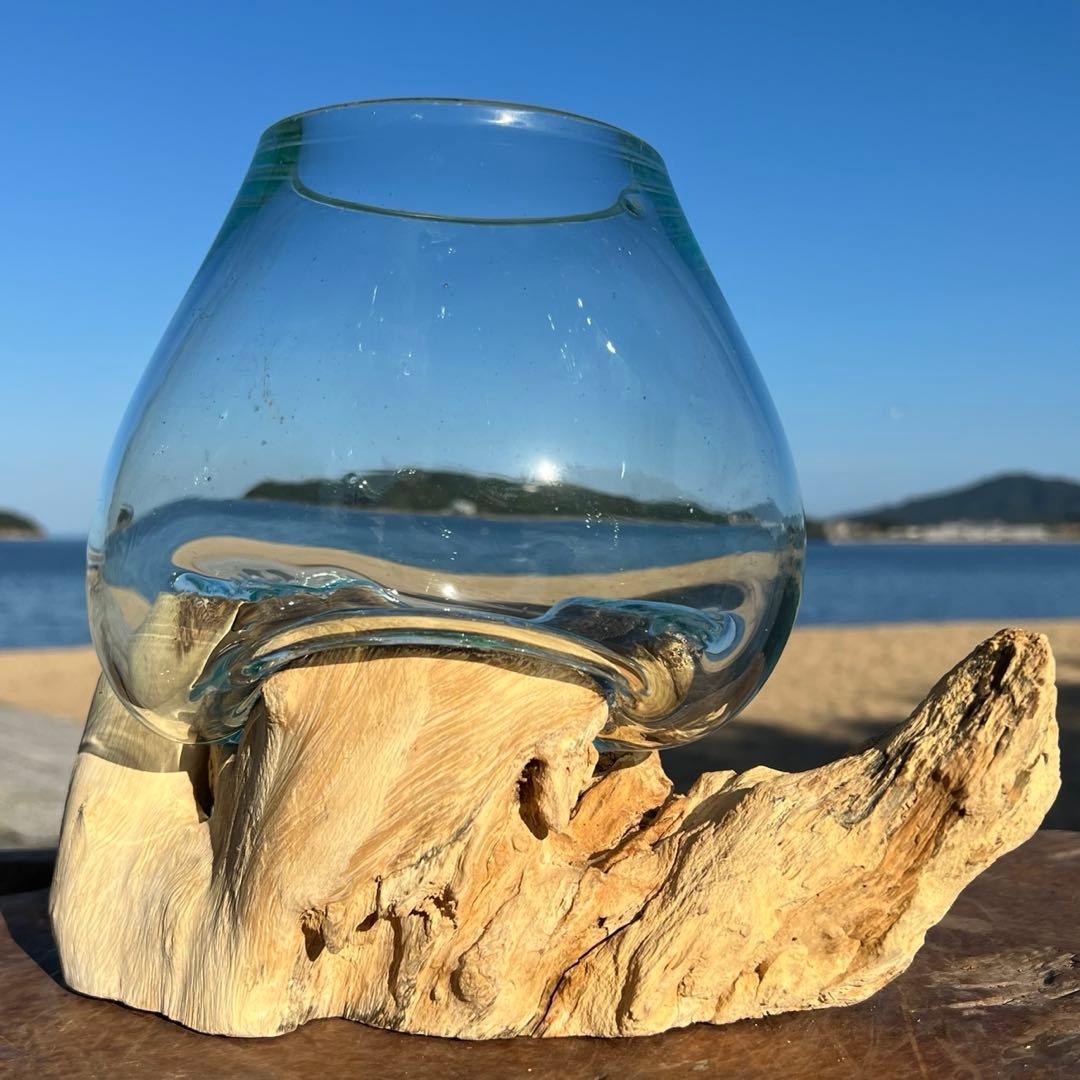 流木ガラスオブジェW18A 花瓶 金魚鉢 ガーデニング テラリウム 観賞魚 容器