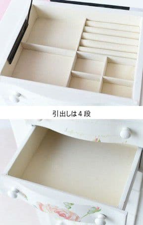 要問い合せ♥️ドレッサーとアクセケースが合体♥️薔薇家具　収納家具　鏡台　2色
