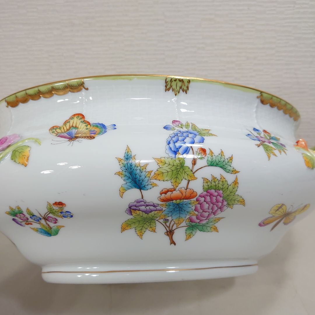 A*)様 ヘレンド ヴィクトリアブーケ チュリーン 大型 陶器 ボウル 蓋なし