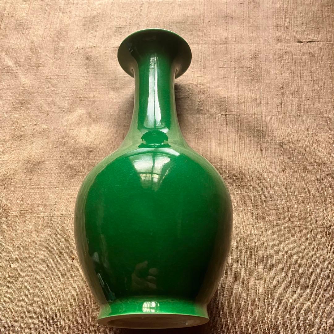 京焼　永楽善五郎　交趾花入　花瓶　花生