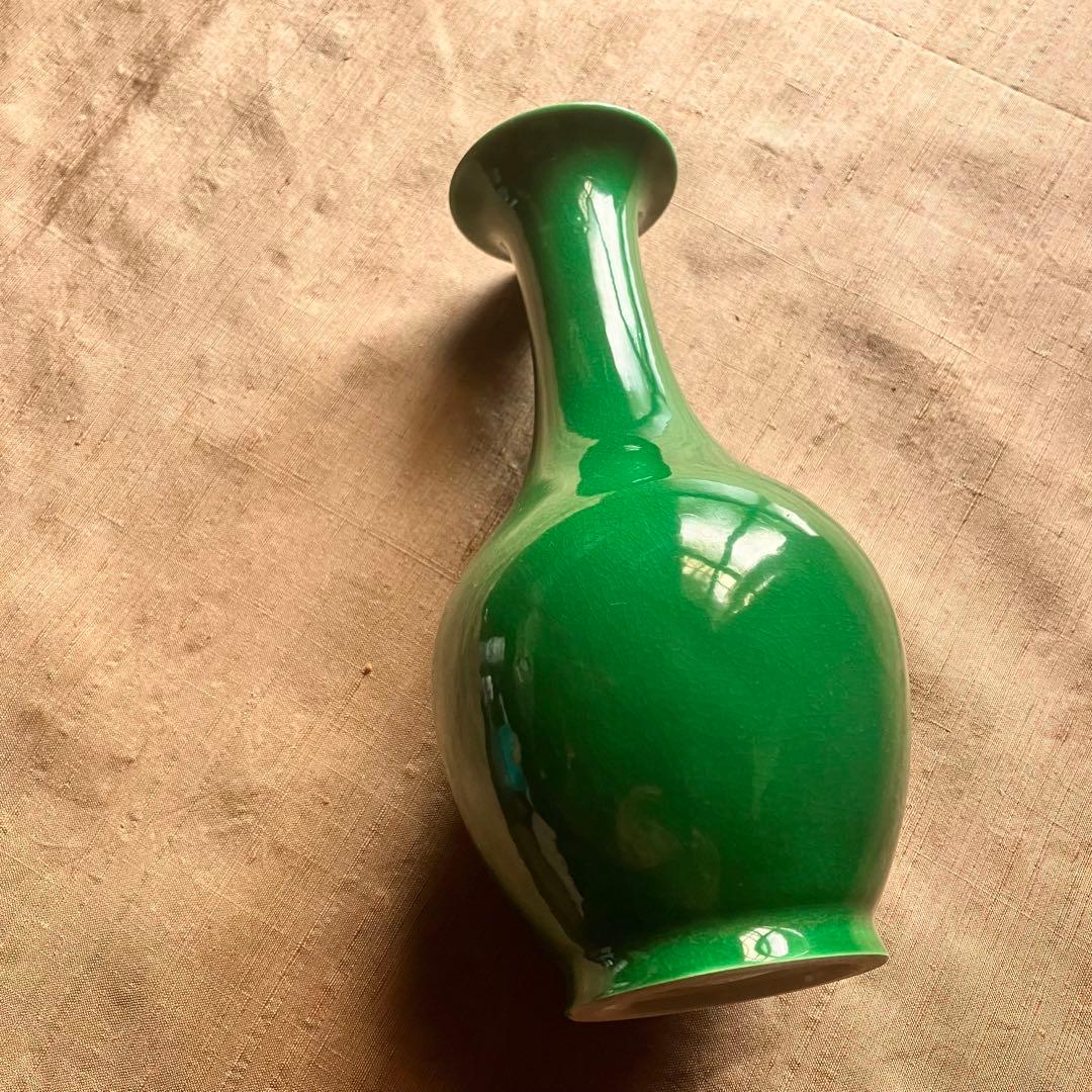 京焼　永楽善五郎　交趾花入　花瓶　花生