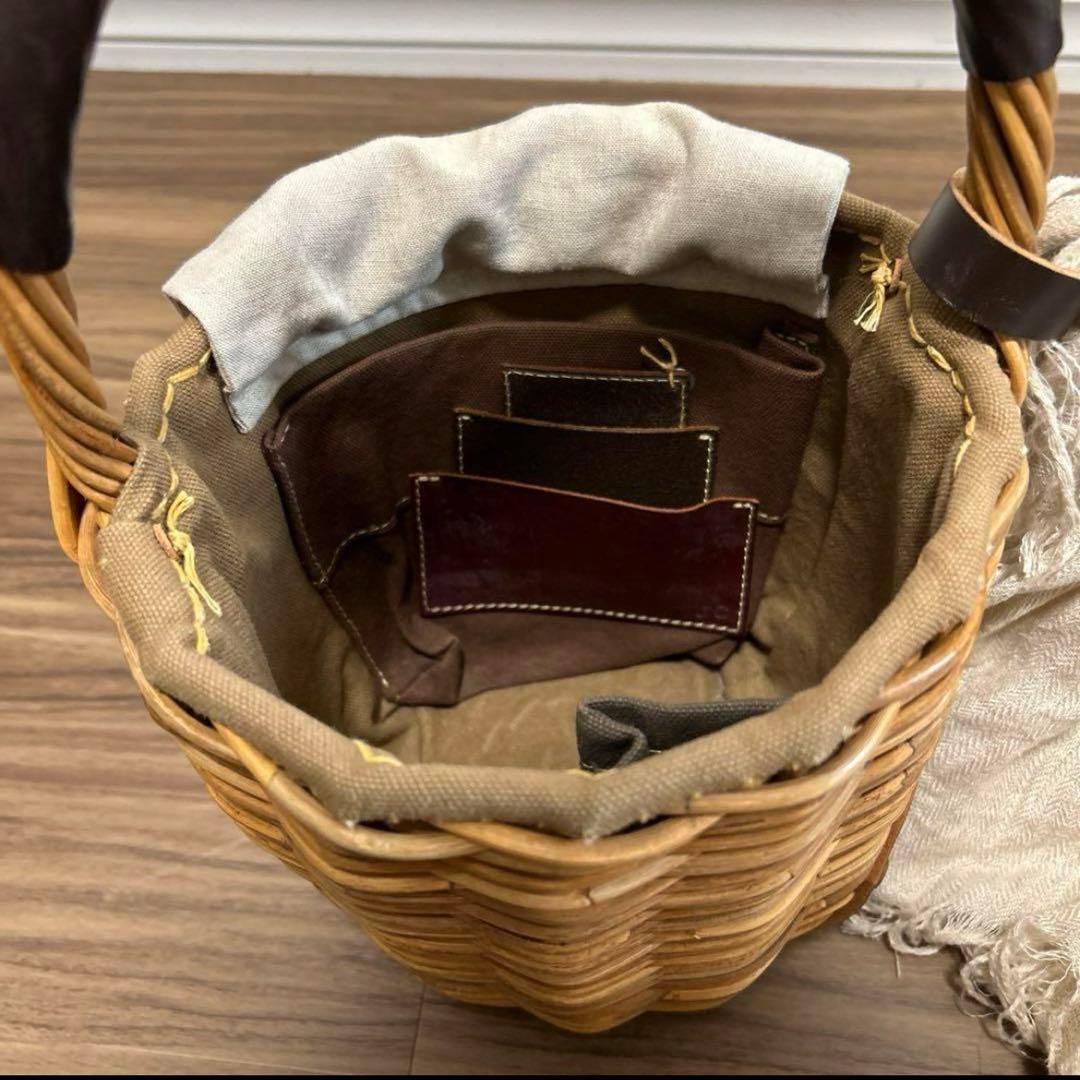 ebagos エバコス美品　一本手　紅籐 表ブライドルレザーネーム