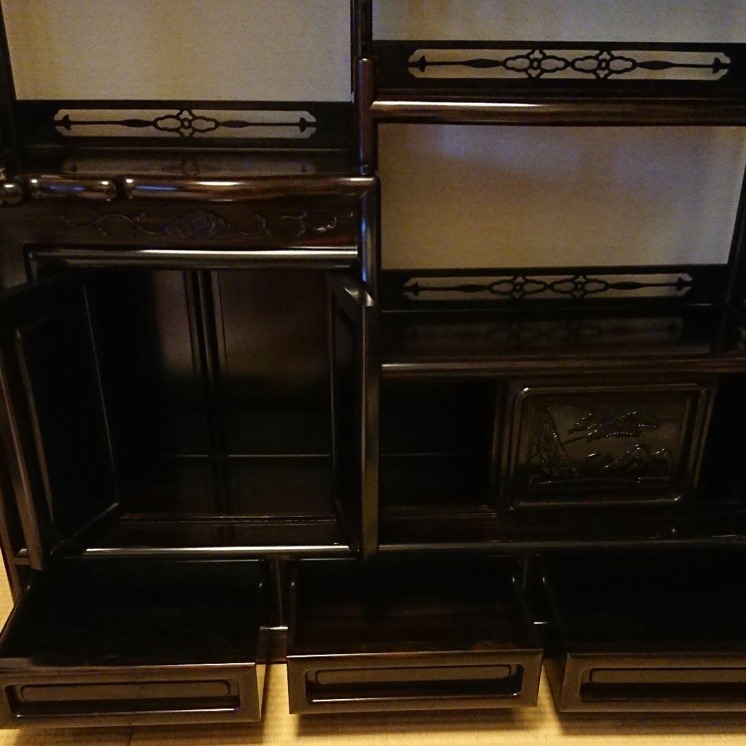 黒檀 茶箪笥