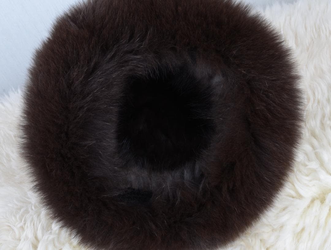 新品 上質セーブルと上品なフォックスの編込みハット ギフトプレゼント