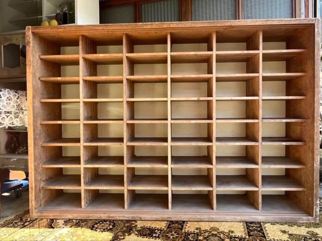 棚特大 古い 下駄箱 インテリア 昭和レトロ ビンテージ アンティーク 当時物