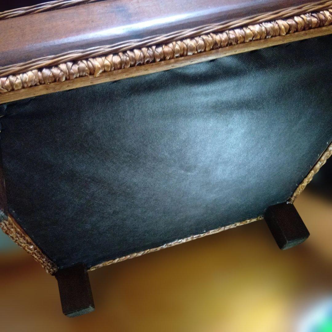 ウォーターヒヤシンス1人掛けソファ//アジアンソファ 座面背モタレPUレザー調