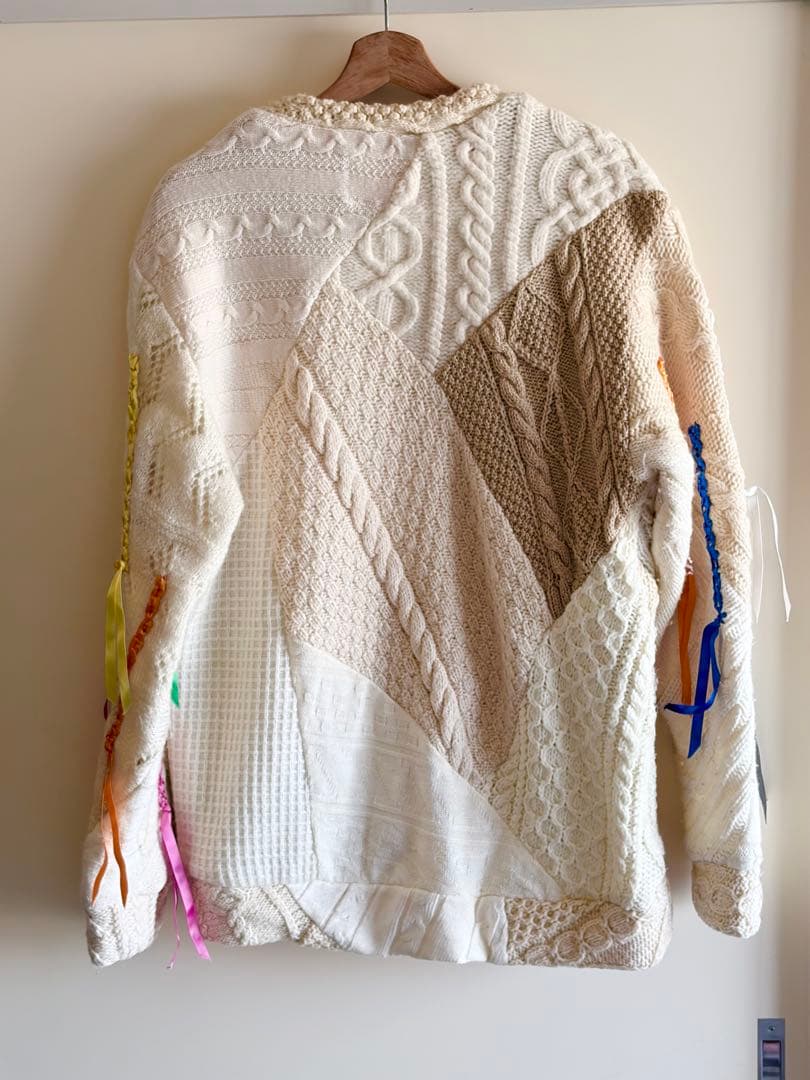 HIRO パッチワーク　リボン　ニット