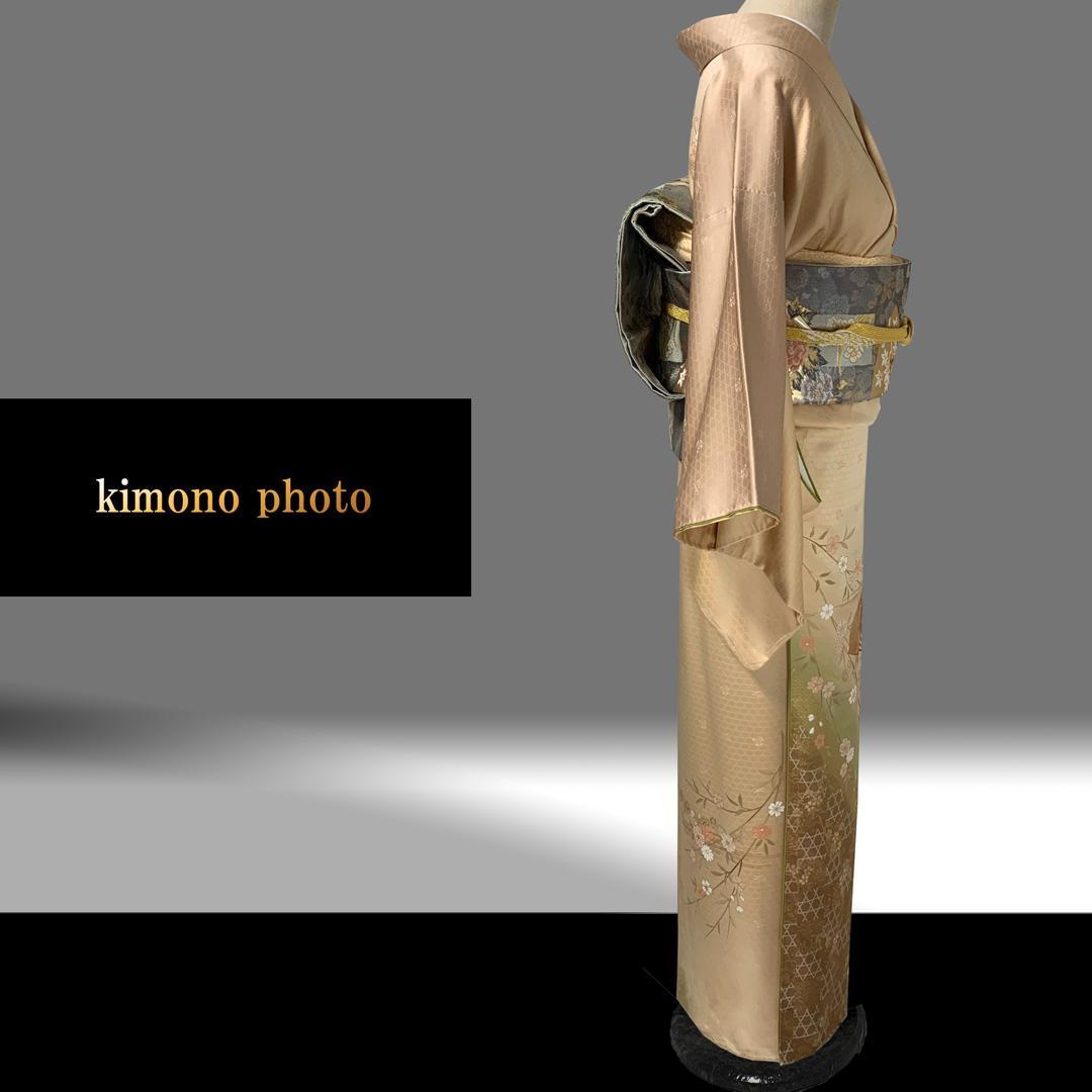 【新品、未使用】正絹【極上逸品】トールサイズ【金彩友禅 手刺繡】訪問着フルセット