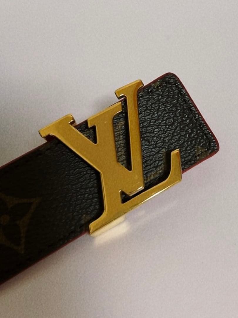 LOUIS VUITTON ベルト 茶×赤 モノグラム　リバーシブル　男女兼用
