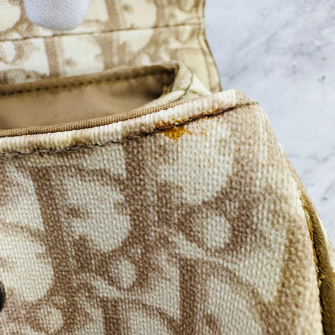 ✨Dior✨ディオール✨CD✨トロッター柄✨ベージュ✨リボン✨ハンドバッグ✨