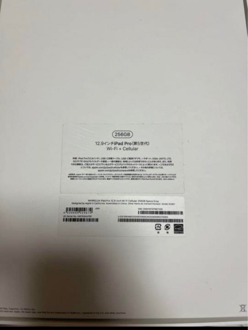 k*m様 iPadPro第5世代256GBWiFicelluler+Applep