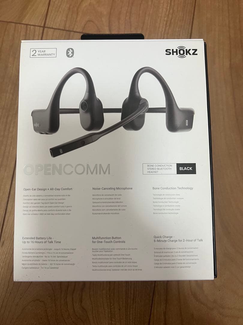 ★長い充電ケーブル付★ SHOKZ C102 ワイヤレス骨伝導イヤホン