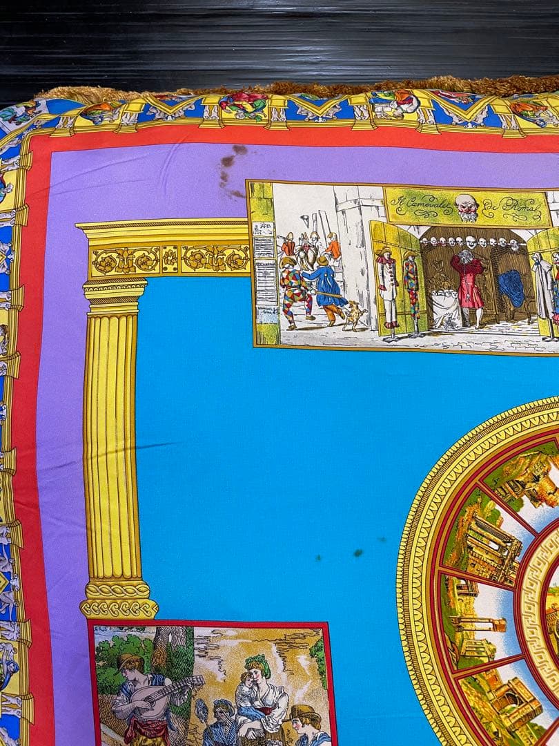 レア貴重‼︎ 価値ある ヴェルサーチ 超特大フリンジ付　 古代ローマ調