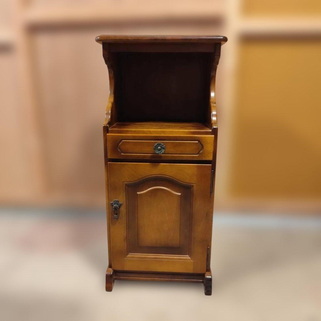 カリモク アンティーク 電話台 キャビネット 木製 花台 飾り棚 サイドボード