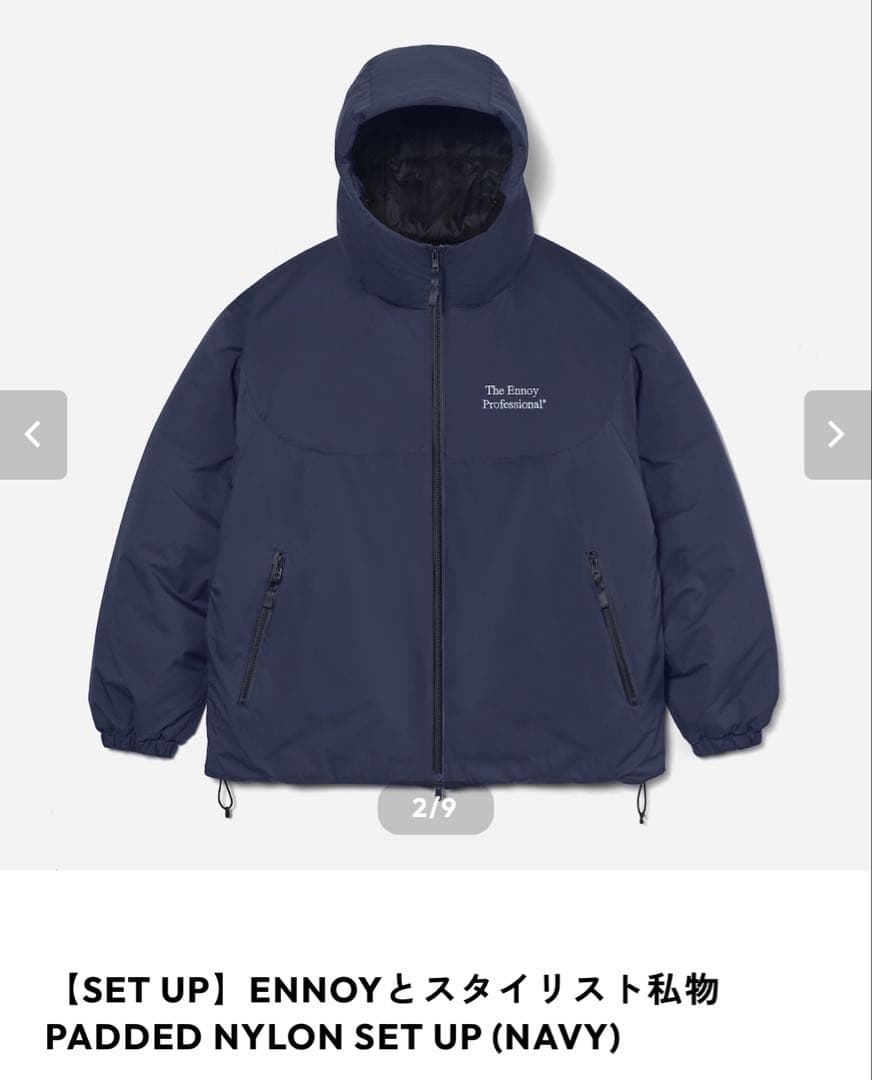 ENNOY Padded Nylon Set Up スタイリスト私物　Mサイズ