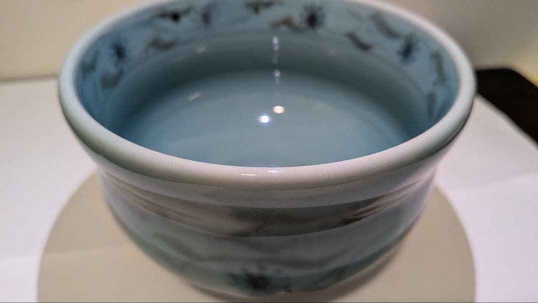 『堀尾俊吾』愚生庵　俊窯　　　　長崎　青磁茶碗　茶道具　海夏魚