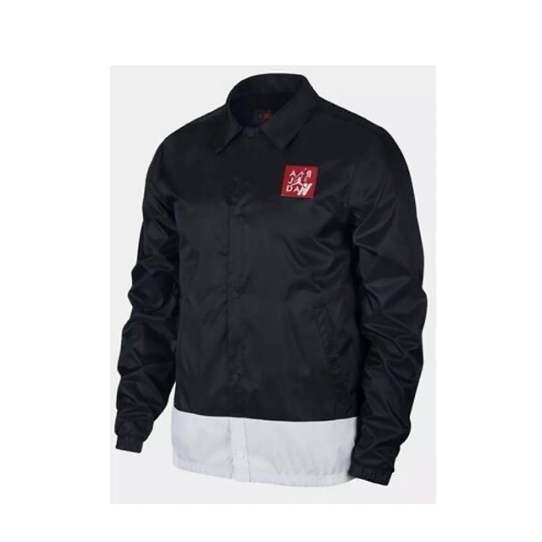 B品◆ JORDAN ジャンプマン コーチジャケット バックプリント　黒　2XL