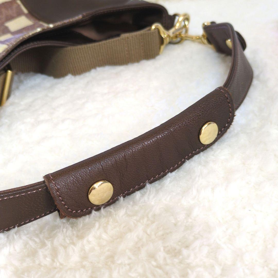 ATAO アタオ 希少 ドゥードゥルディノ 市松模様 2ウェイバッグ 美品❗️