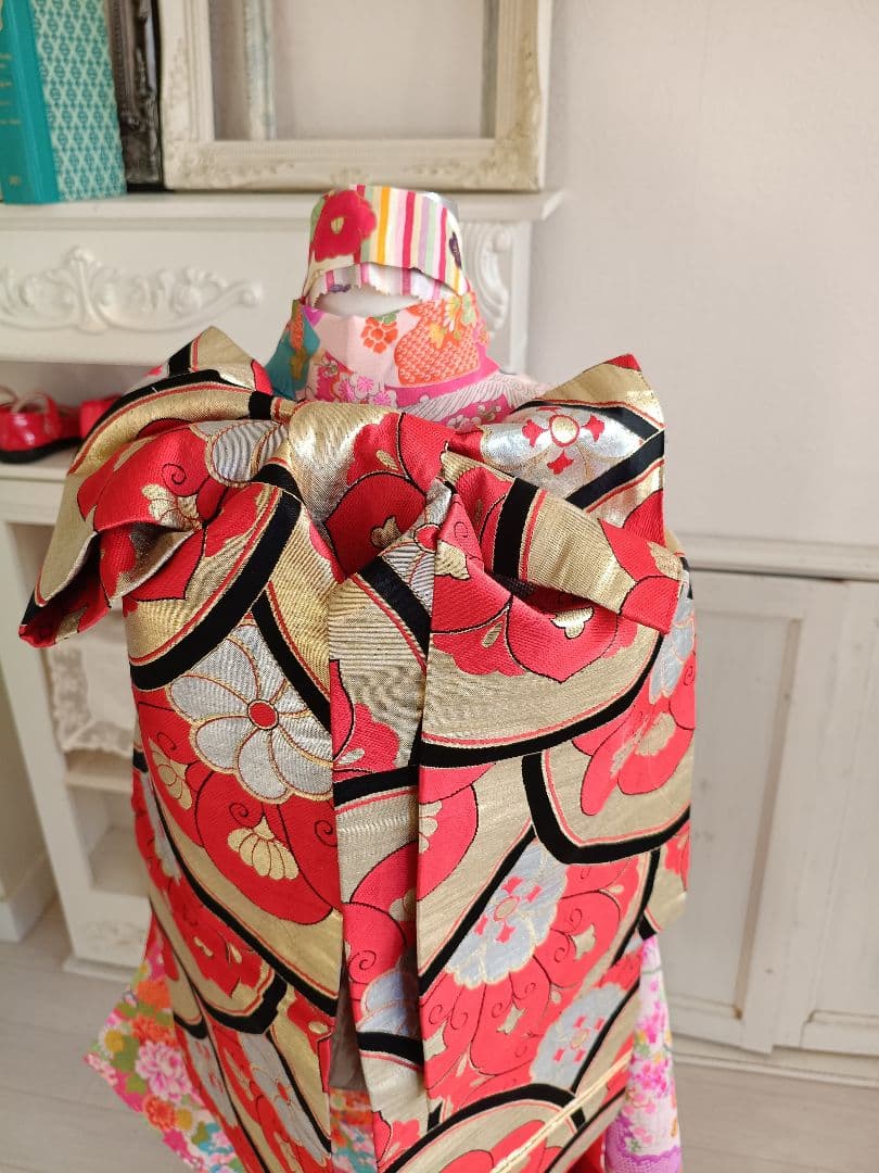 アンティーク丸帯のだらり帯☆作り帯☆子供