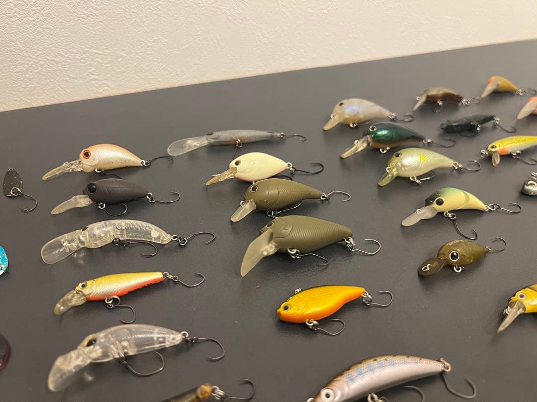 管釣り引退セット トラウト　ルアーセット【タックルボックス　ランディングネット】