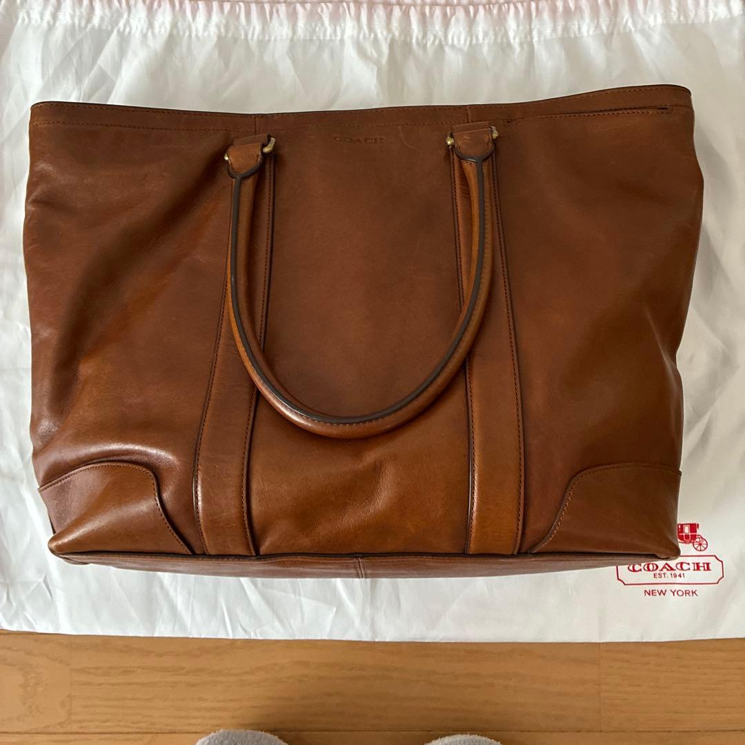 COACH ブラウン レザー トートバッグ